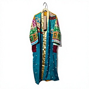High Quality 100% Silk Printed Floral V-neck Kimono Robe Beautiful Customizable Color Logo-Breathable Soft Spring Summer Autumn - Product Image 1