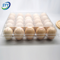 Barquette à œufs en plastique PET haute transparence, qualité alimentaire, empilable, antichoc, incassable, emballage d'œufs personnalisé ODM imprimé