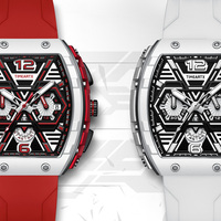 Montre à quartz pour homme TIMEARTX, bracelet en silicone, système lumineux, lecture nocturne, design non conventionnel, série X TA-5560