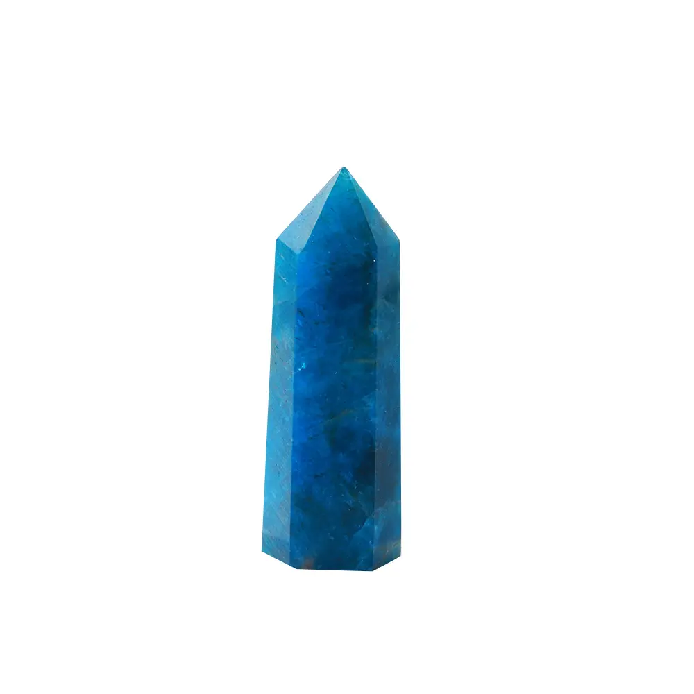 Varita mágica de un solo punto Reiki Chakra terapia de meditación apatita cristal Natural decoración del hogar amor Feng Shui piedra de cristal