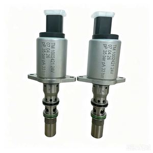 Vanne Solénoïde Haute Performance 24V/12V pour Chargeuse-Excavatrice TM1002421 – Pièces Électriques de Remplacement pour Pompe Hydraulique Rexroth <span class=keywords><strong>Thomas</strong></span> - Product Image 3