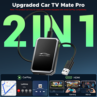 2-en-1 Car TV Mate & Wireless Carplay TV Adapter pour Switch, TV Sticks, Convertir l'écran de la voiture avec Type-C/USB, Wi-Fi 5.8GHz