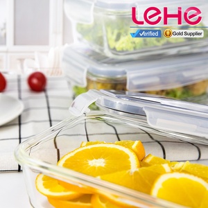Lonchera Moderna de Vidrio Resistente al Calor para Microondas, Transparente, para Conservación de Alimentos, Bento, Caja de Almacenamiento para Refrigerador, Sellada para Microondas - Product Image 2