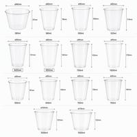 Gobelet jetable en plastique transparent 90 mm 700 ml, gobelet jumbo pour slush, boisson glacée, bubble tea, milkshake, gobelet alimentaire en PET PP, restauration, buffet