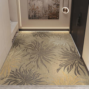 Alfombra de Entrada Rectangular de Lujo con Diseño Floral, de Fibra de Poliéster, Estilo Verano 2024 - Product Image 1