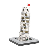 Modèles de la tour inclinée de Pise City MINI, ensembles de cadeaux de bâtiments célèbres, jouets de parc, ensembles de blocs de construction DIY MOC, jouets pour enfants MOC4176