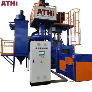 Motor Shell Mesh Belt Conveyor Type Shot Blasting Machine / wheel shot blast machine