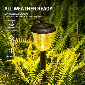 IP65 防水屋外 <span class=keywords><strong>LED</strong></span> ソーラーパスウェイライト 360 ビーム角充電式 2 つの照明モード自動オン/オフガーデンヤードパティオ - Product Image 3