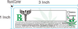 U.S. Universal compatible con 3x1 pulgadas 1000 <span class=keywords><strong>THC</strong></span> etiquetas California RX etiqueta <span class=keywords><strong>de</strong></span> advertencia para botellas tarros - Product Image 3