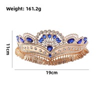 Couronnes et diadèmes vintage, couronne en quartz transparent, coiffe de mariée, diadème multicolore de style cour, tiara de cabelo