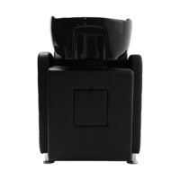 Fauteuil de lavage de luxe pour salon de coiffure, inclinable, design traditionnel, boutons diamant, chaise de shampoing portable en acier inoxydable