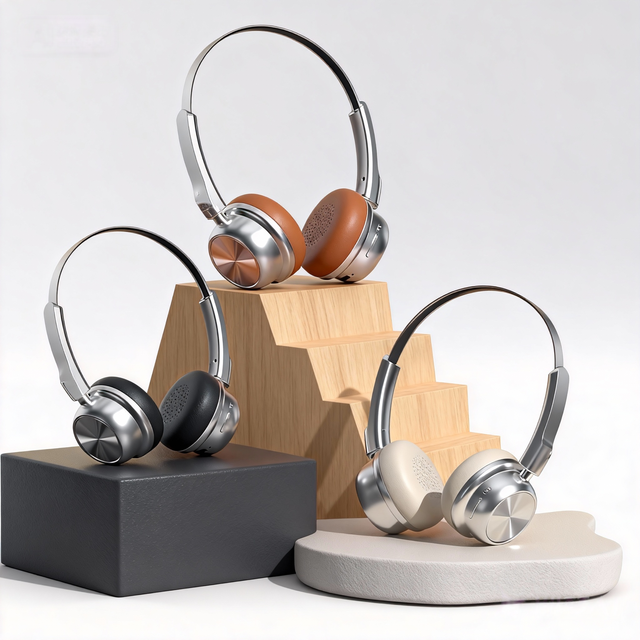 Custom American Retro Metal Over-ear Headphones Active Noise Cancellation Environmental Noise Cancellation IPX-5 Waterproof