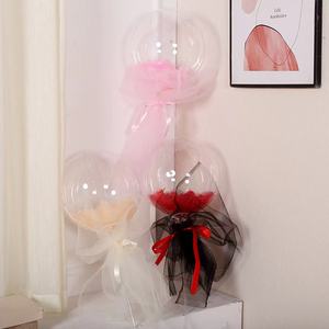Hot Selling 10Inch Rekbare Transparante Doorzichtige Ronde Bobo Plastic Bubble Ballon Voor Feest Decor Rozenballon - Product Image 6