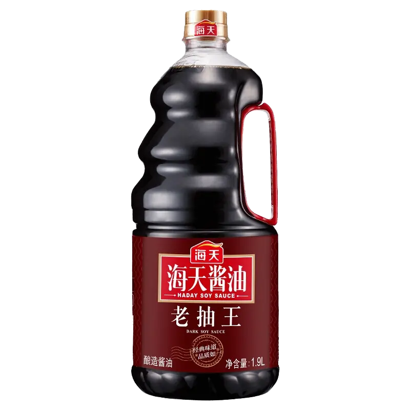 Commercial Haitian Dark Soy Sauce King 1.9L*6 bottles braised colored braised meat, soybeans, brewed soy sauce, catering package