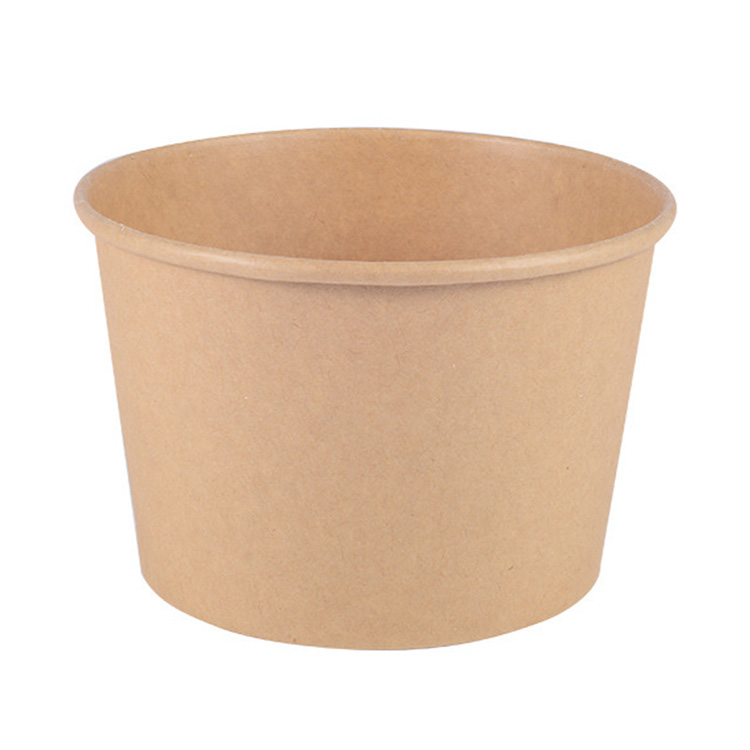Square Paper Bowl Salad Kraft Paper Food Grade Paper Plates Bowls