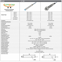 Capteur de proximité inductif miniature LORDDOM M4 M5 M6 0,8 mm 1 mm NPN PNP NO NC 3 fils 10-30 VCC IP67 nickelé