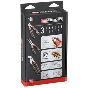FACOM - CPE.A5PB <b>Pliers</b> <b>set</b> (3 pcs.) - EAN 3662424090486 <b>PLIERS</b> AND CUTTERS <b>PLIERS</b> AND CUTTER <b>SETS</b> - Product Image 2