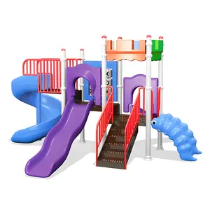 outdoor kids garden park baby toys tube rides swing set playground playhouse plastic slide