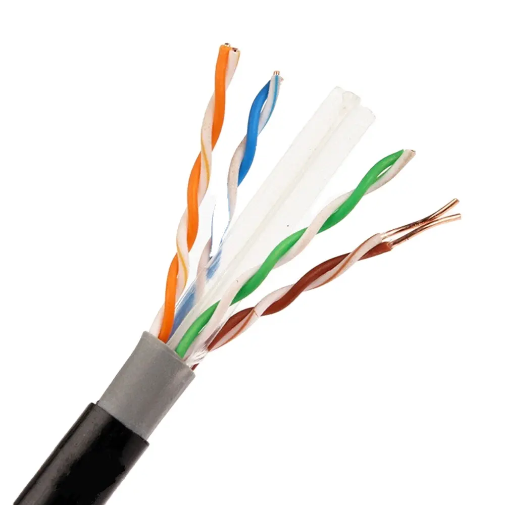 Outdoor Double Sheath LAN Cable UTP CAT6 FTP CAT6 Best Price OEM 4 Pairs Box Copper Cat 8 Ethernet Cable Computer Networks 23AWG