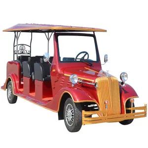 电动高尔夫球车8座穿梭电动车电池供电5Kw旅游观光仿古经典老式汽车