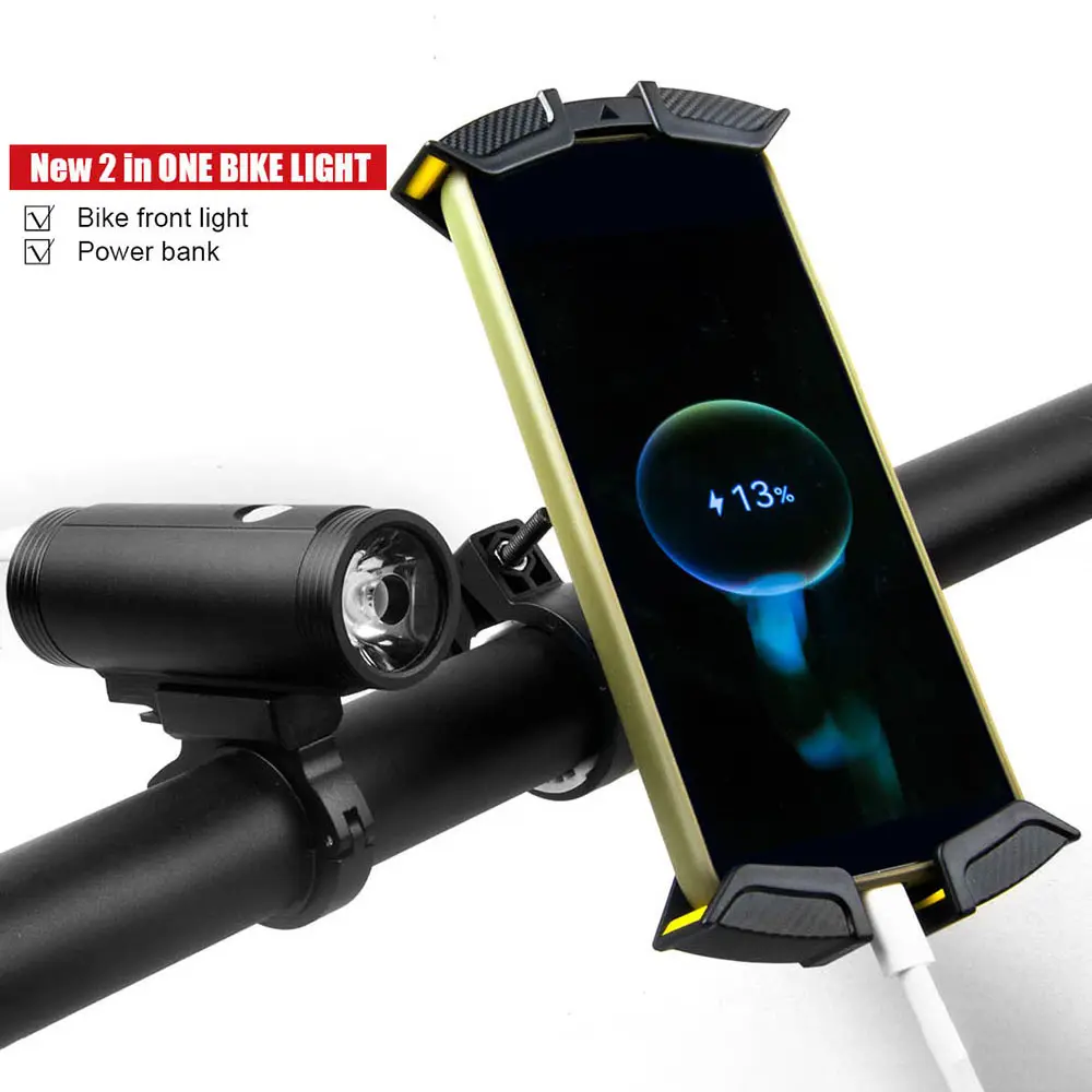 Machfally 1000 Lumens High Brightness Power Bank Night Provision Bike Lights Front Usb Rechargeable Led Headlight