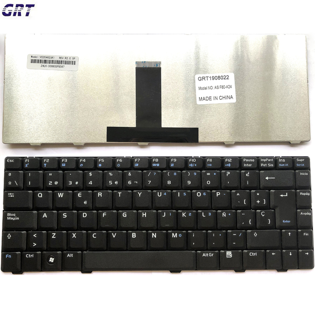 Laptop Replacement Keyboard for Asus F80 X82 X85 X88 F81 F81S F83SE Spanish Layout Black Keyboard Teclado Factory Price