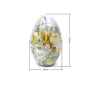 Custom Printed Easter Egg Shaped <b>Tin</b> Box Empty Egg Shape Tinplate Candy <b>Chocolate</b> Gift Can Easter Party Favor Metal Packaging - Product Image 4