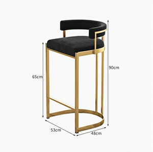 Taburetes de Bar de Respaldo Alto Luxury-Lite con <span class=keywords><strong>Diseño</strong></span> Moderno <span class=keywords><strong>Minimalista</strong></span> en Piel para Barra de Casa, Comedor Interior/Exterior, Hotel/Sala de Estar - Product Image 2