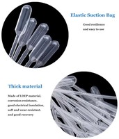 IKEME Lab 1ml 3ml 5ml Pipette graduée en plastique Pipette de transfert Pipette compte-gouttes Pipettes Pasteur en plastique Pipettes de transfert jetables