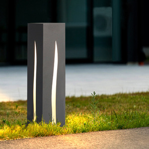 Lampe de jardin moderne minimaliste carrée pour pelouse, extérieur, cour, parc, paysage - Product Image 1