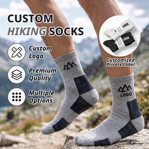 Calcetines de Senderismo Personalizados con Logotipo, Calcetines Deportivos de <span class=keywords><strong>Lana</strong></span> <span class=keywords><strong>Merino</strong></span> para Hombre, de Secado Rápido, para Fitness, Trabajo y Deportes, Calcetines de Esquí de <span class=keywords><strong>Lana</strong></span> Personalizados - Product Image 1