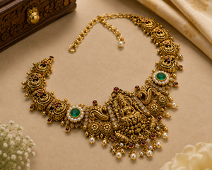 Collar de Oro de 24K, 15.77 Gramos, Joyería de Oro India Tradicional Hecha a Mano para Mujer, Joyería para Bodas y Eventos Nupciales - Product Image 3
