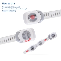 Verrou de sécurité pour enfant Probebi LH08 sans perçage, verrouillage réglable, loquets de sécurité pour bébé, sangle de verrouillage pour réfrigérateur, multi-usages