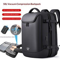 Nouveau sac à dos unisexe Oxford en polyester imperméable à compression sous vide, multifonctionnel, pour ordinateur, grande capacité