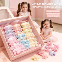 Jepit Rambut Anak Balita Motif Bunga 5cm Bahan Chiffon, Tidak Menyakiti Kulit Kepala, Berbagai Bentuk, Aksesoris Permainan Berdandan Putri