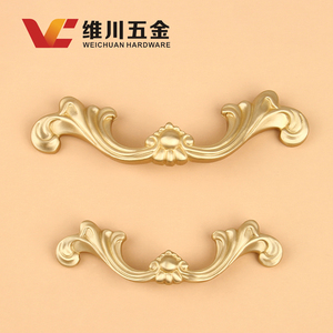 Poignées de meuble en laiton Weichuan, style européen, finition or antique, tirants de tiroir, quincaillerie de mobilier de luxe léger - Product Image 4