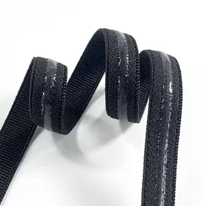10mm non-slip underwear bra elastic webbing web band with clear silicone