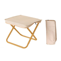 Tabouret pliant en acier au carbone, portable, pour le camping en plein air, la pêche, robuste, pour les files d'attente, pour les voyages