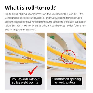 12V 24V 8 mét PCB 320LED/M cri90 IP20 cuộn-to-roll linh hoạt COB <span class=keywords><strong>LED</strong></span> Strip - Product Image 5
