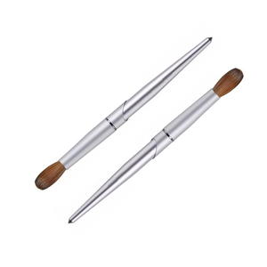 Pinceau à ongles en acrylique avec manche argenté, design classique, tailles personnalisées pour extension de poudre acrylique et manucure - Product Image 3