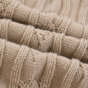 Pull unisexe en tricot 100% coton de haute qualité pour l'automne et l'hiver, devant classique, ample, torsadé, anti-boulochage - Product Image 5