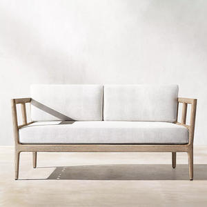 Servicio de una parada Muebles de exterior Sofá de jardín Silla de ocio de madera de teca maciza con cojín cómodo - Product Image 6