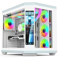 SOEYI Full Tower ATX Gaming Computer Cases & Towers Wholesales Tempered Glass Gaming PC Cabinet for PC Optional With ARGB Fan