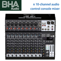 Console de mixage audio 10 canaux BHA MR10 USB DJ avec alimentation fantôme 48V et effets numériques 99DSP pour scène en direct et studio OEM