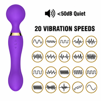 Masseur vibrant rechargeable en silicone à 20 vitesses pour stimulation clitoridienne et du point G, jouet pour adultes pour femmes, certifié CE RoHS