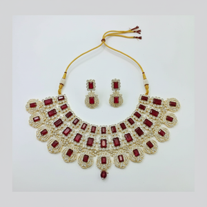 Parure de bijoux de mariée en pierre de cristal plaqué or pour femme, collection de bijoux de mariage raffinés, élégante pour les occasions festives - Product Image 2