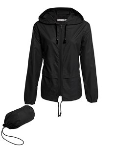 Vestes <span class=keywords><strong>de</strong></span> <span class=keywords><strong>pluie</strong></span> imperméables légères pour femmes, coupe-vent à capuche pliable pour l'extérieur - Product Image 4