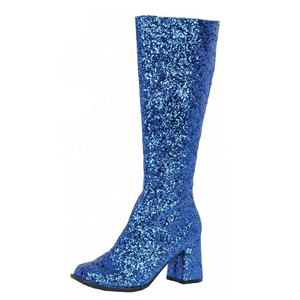 Costumes des années 60 et 70, bottines à talons carrés, bottines à paillettes, bottines à talon épais, bottines <span class=keywords><strong>gogo</strong></span> pour femmes - Product Image 2