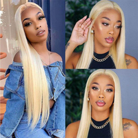 Perruque Lace Front Blonde de 30 Pouces en Cheveux Humains, Perruque Sans Colle HD 13x4 en Cheveux Indiens Bruts, Fournisseur en Gros de Perruques 100% Cheveux Humains Blonds