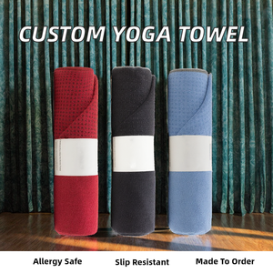 Toalla de Yoga Antideslizante de Microfibra Suave con Logotipo Personalizado, Esquinas de Silicona, Bolsillo, Toallas de Yoga para Gimnasio con Agarre - Product Image 2